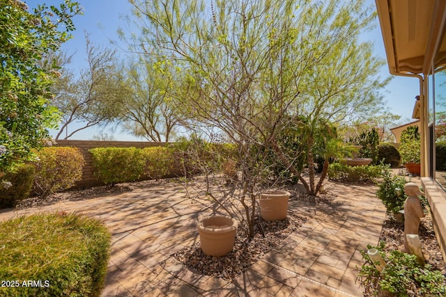 view of patio / terrace with fence