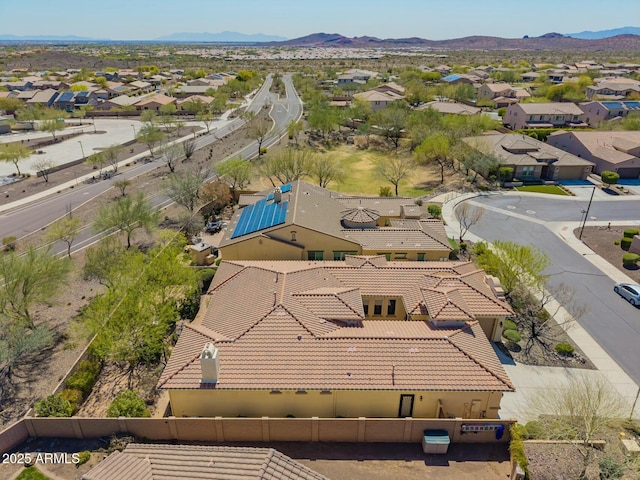 aerial perspective of suburban area featuring mountains