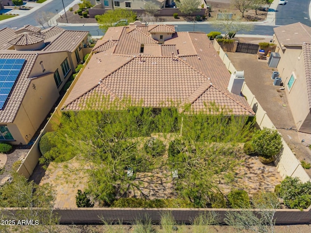 aerial view of residential area