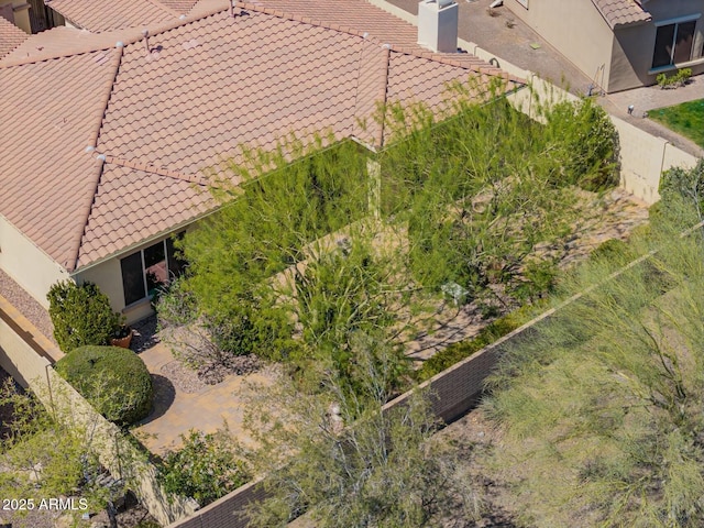 view from above of property