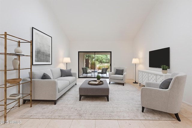 2313 S Grandview Ave, Tempe, AZ 85282 - living area with high vaulted ceiling
