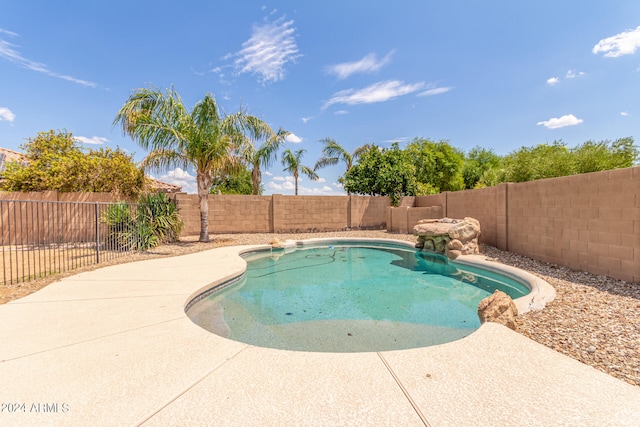 view of pool with a patio