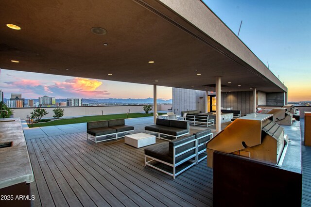 200 W Portland St Unit 1024, Phoenix, AZ 85003 - wooden terrace featuring outdoor lounge area and area for grilling