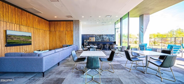 7120 E Kierland Blvd Unit 316, Scottsdale, AZ 85254 - building lobby featuring wooden walls and floor to ceiling windows