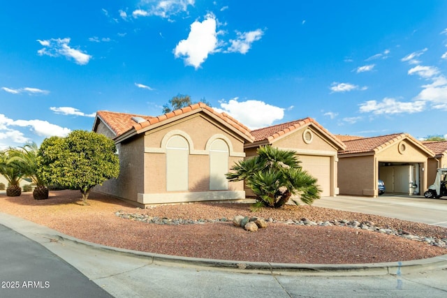 view of front facade with a garage