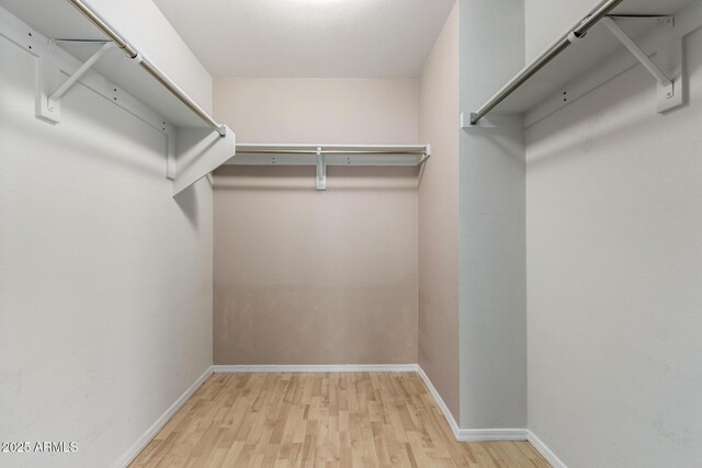 spacious closet featuring wood finished floors