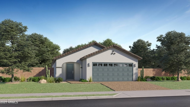 9519 W Catalina Dr, Phoenix, AZ 85037 - single story home with fence, driveway, a front lawn, and a garage