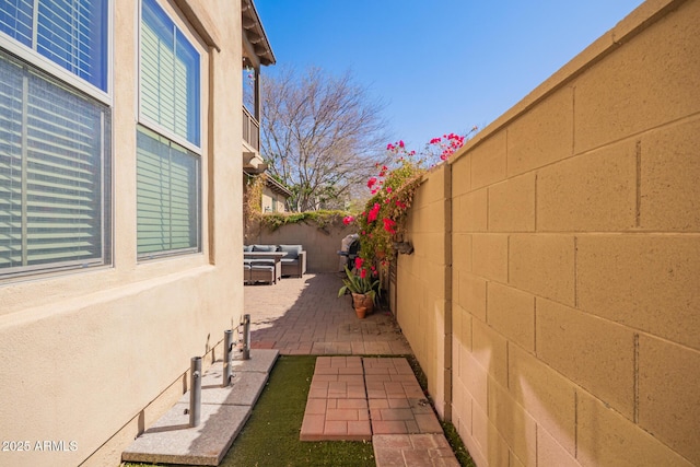 view of patio / terrace with a fenced backyard