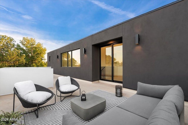 view of patio with an outdoor living space