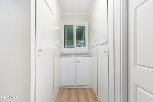 hallway featuring light hardwood / wood-style floors