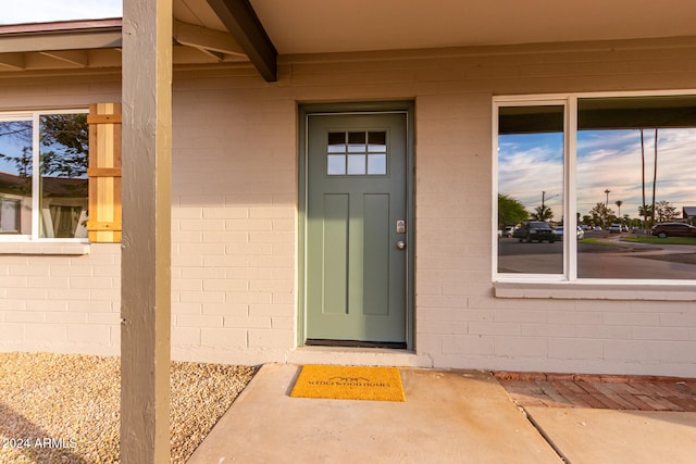 view of entrance to property