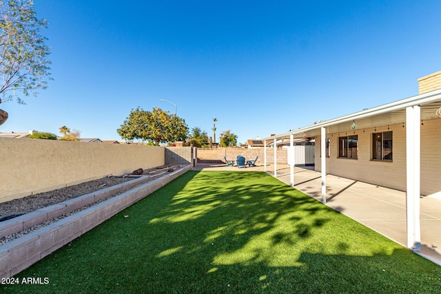 view of yard featuring a patio