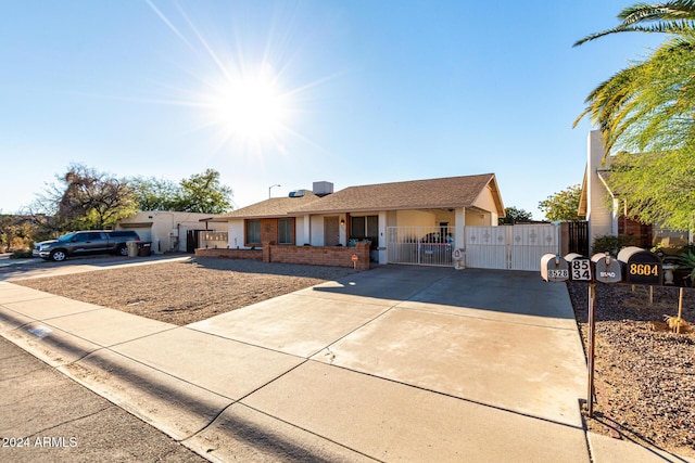 view of ranch-style home