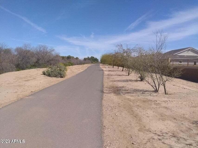 view of road with a rural view