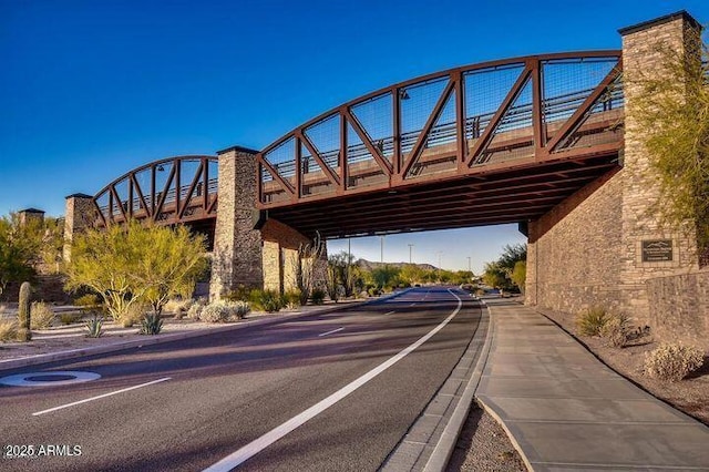 view of road with sidewalks
