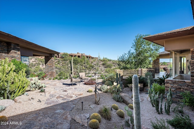 view of yard featuring a patio