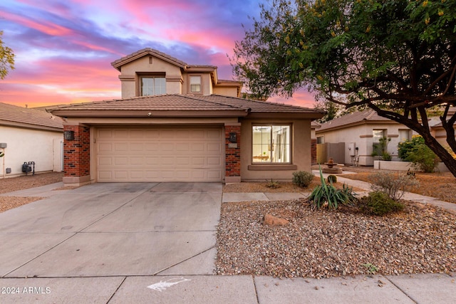 view of front of house featuring a garage