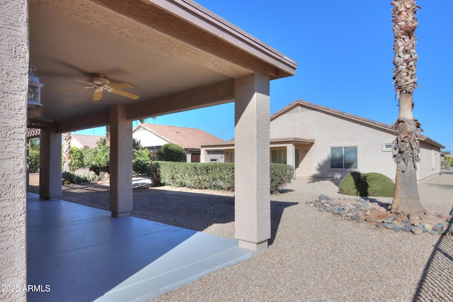 view of patio / terrace with ceiling fan