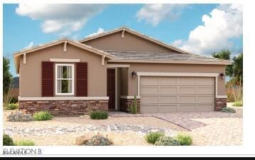 view of front facade with a garage