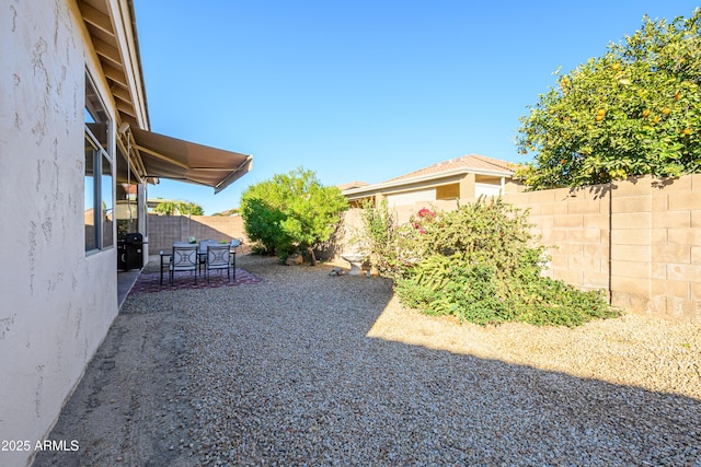 view of yard featuring a patio