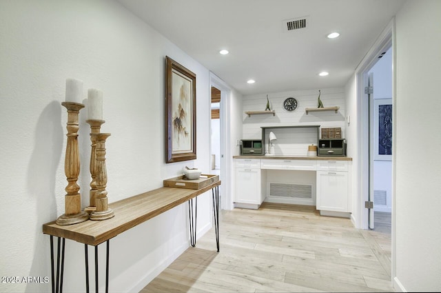 1750 E Mallory St, Mesa, AZ 85203 - hallway with light wood-type flooring and recessed lighting