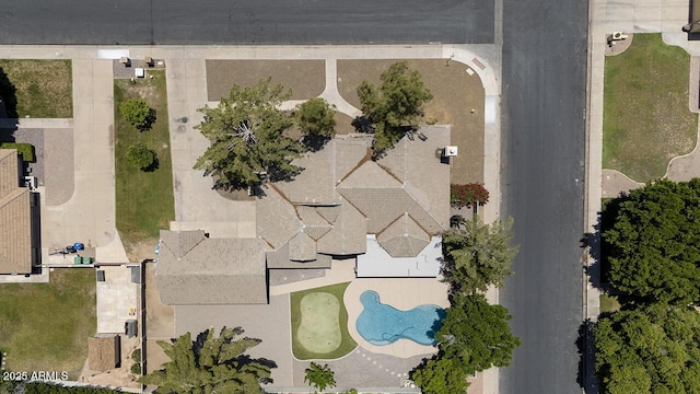 1750 E Mallory St, Mesa, AZ 85203 - aerial overview of property's location featuring a pool area