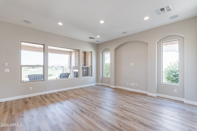 interior space featuring a wealth of natural light and light wood-type flooring