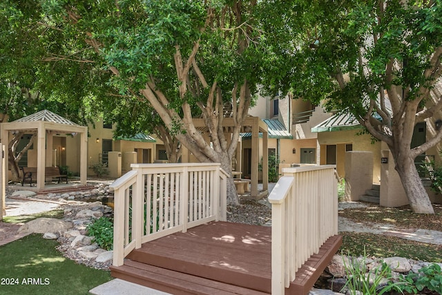 exterior space with a gazebo