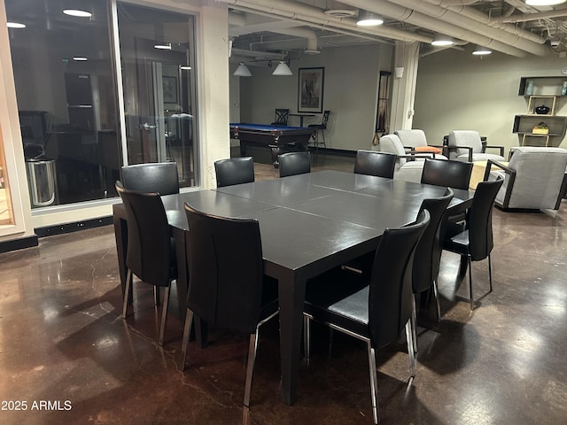 114 W Adams St Unit 302, Phoenix, AZ 85003 - dining room featuring finished concrete flooring and pool table