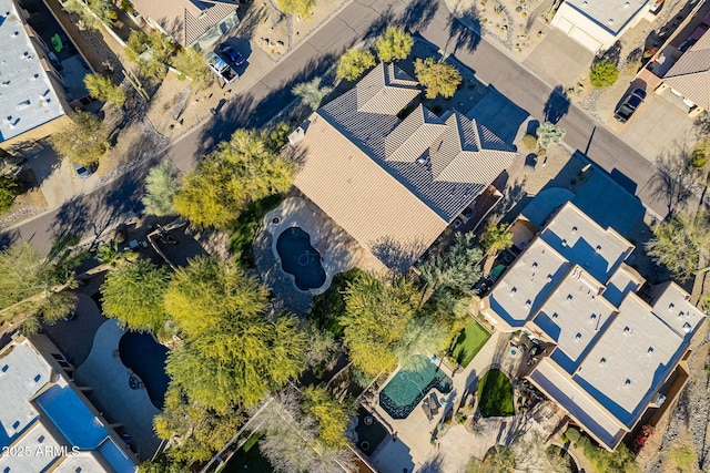 aerial view featuring a residential view