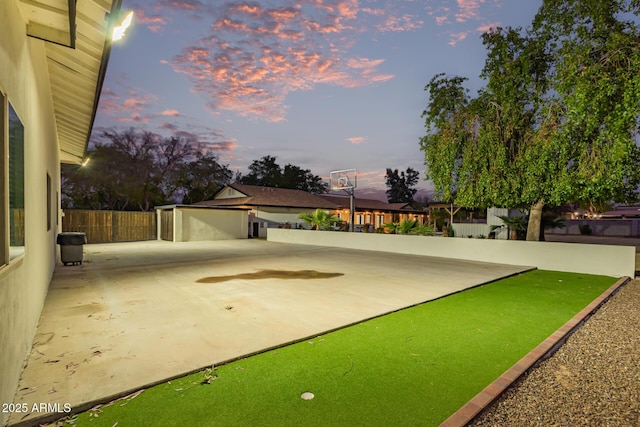 exterior space featuring fence