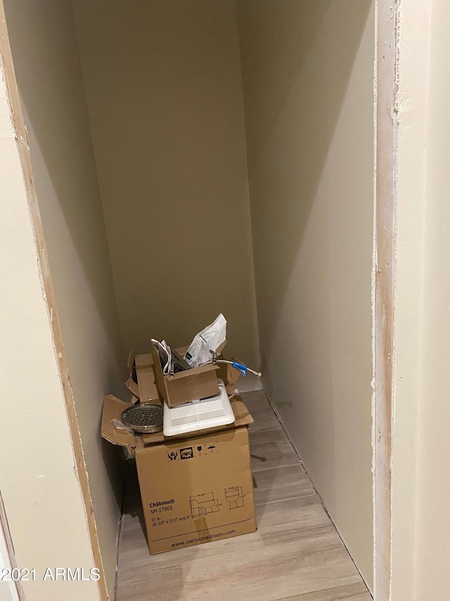 bathroom featuring hardwood / wood-style floors