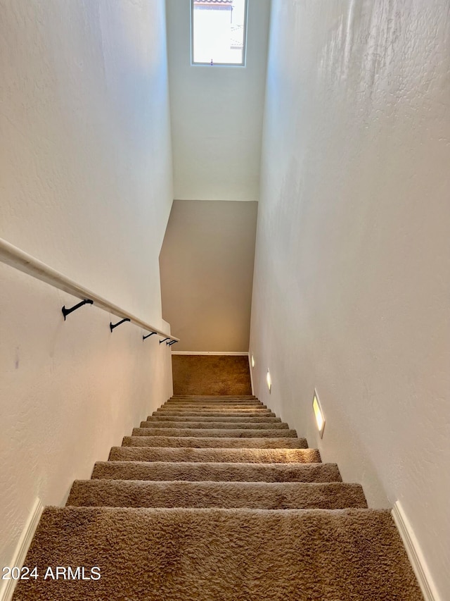 stairway with carpet