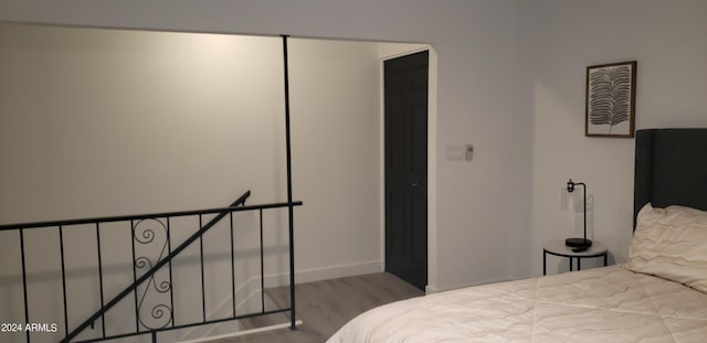 bedroom featuring light hardwood / wood-style flooring