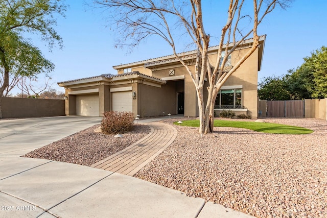 view of front facade with a garage