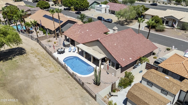 6249 E Camelot Dr, Mesa, AZ 85215 - aerial view of residential area with a pool area