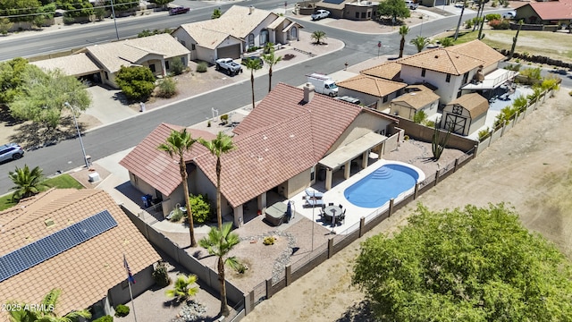 6249 E Camelot Dr, Mesa, AZ 85215 - aerial view of residential area featuring a pool area