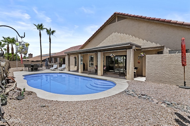 6249 E Camelot Dr, Mesa, AZ 85215 - view of swimming pool featuring a patio area and outdoor dining space
