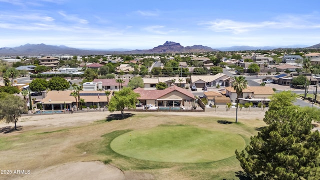 6249 E Camelot Dr, Mesa, AZ 85215 - aerial perspective of suburban area with mountains and a local golf course