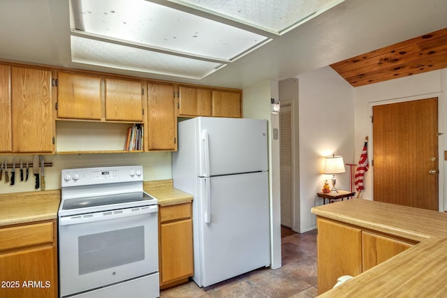 kitchen with white appliances