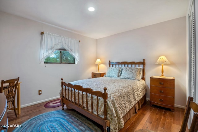 bedroom featuring hardwood / wood-style flooring