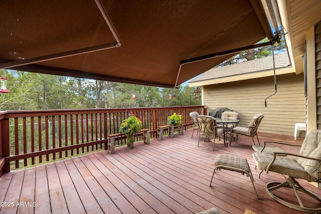 view of wooden deck