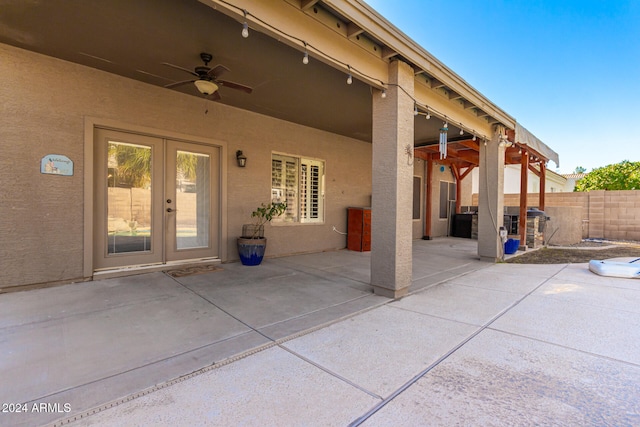 view of patio / terrace with ceiling fan