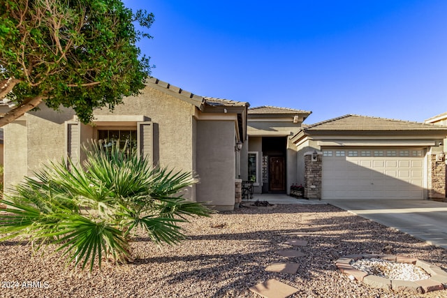 view of front of house featuring a garage