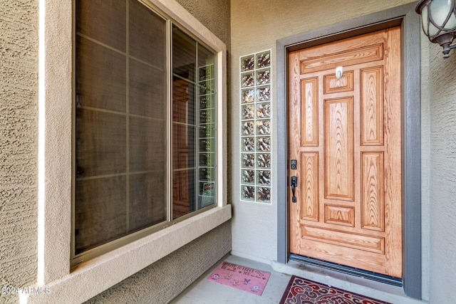 view of doorway to property