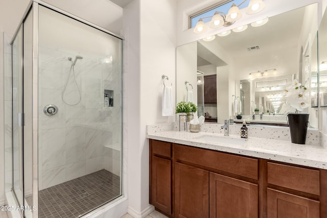 805 E Ln Palta St, Queen Creek, AZ 85140 - full bath with vanity, visible vents, and a stall shower