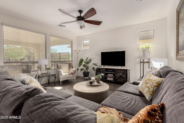 805 E Ln Palta St, Queen Creek, AZ 85140 - living room with visible vents and ceiling fan