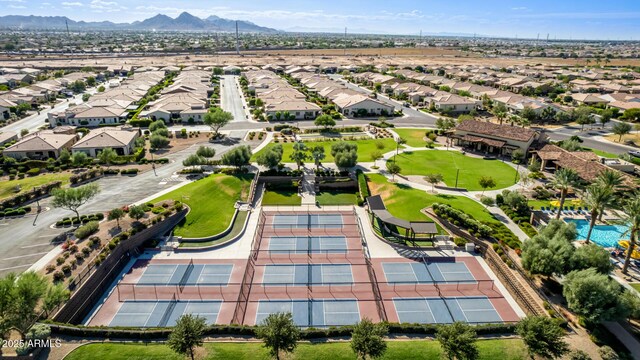 805 E Ln Palta St, Queen Creek, AZ 85140 - drone / aerial view with a residential view and a mountain view