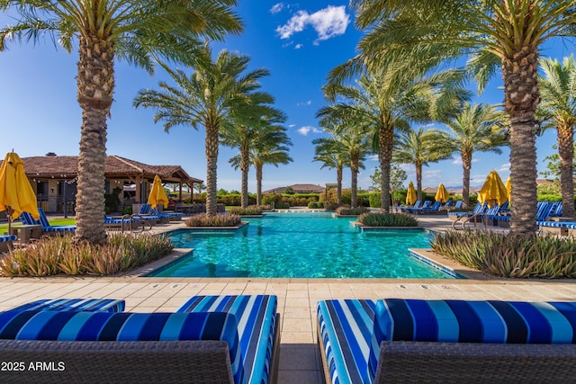 805 E Ln Palta St, Queen Creek, AZ 85140 - community pool featuring a patio and a gazebo