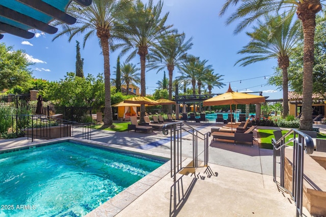 805 E Ln Palta St, Queen Creek, AZ 85140 - pool with a patio area and fence